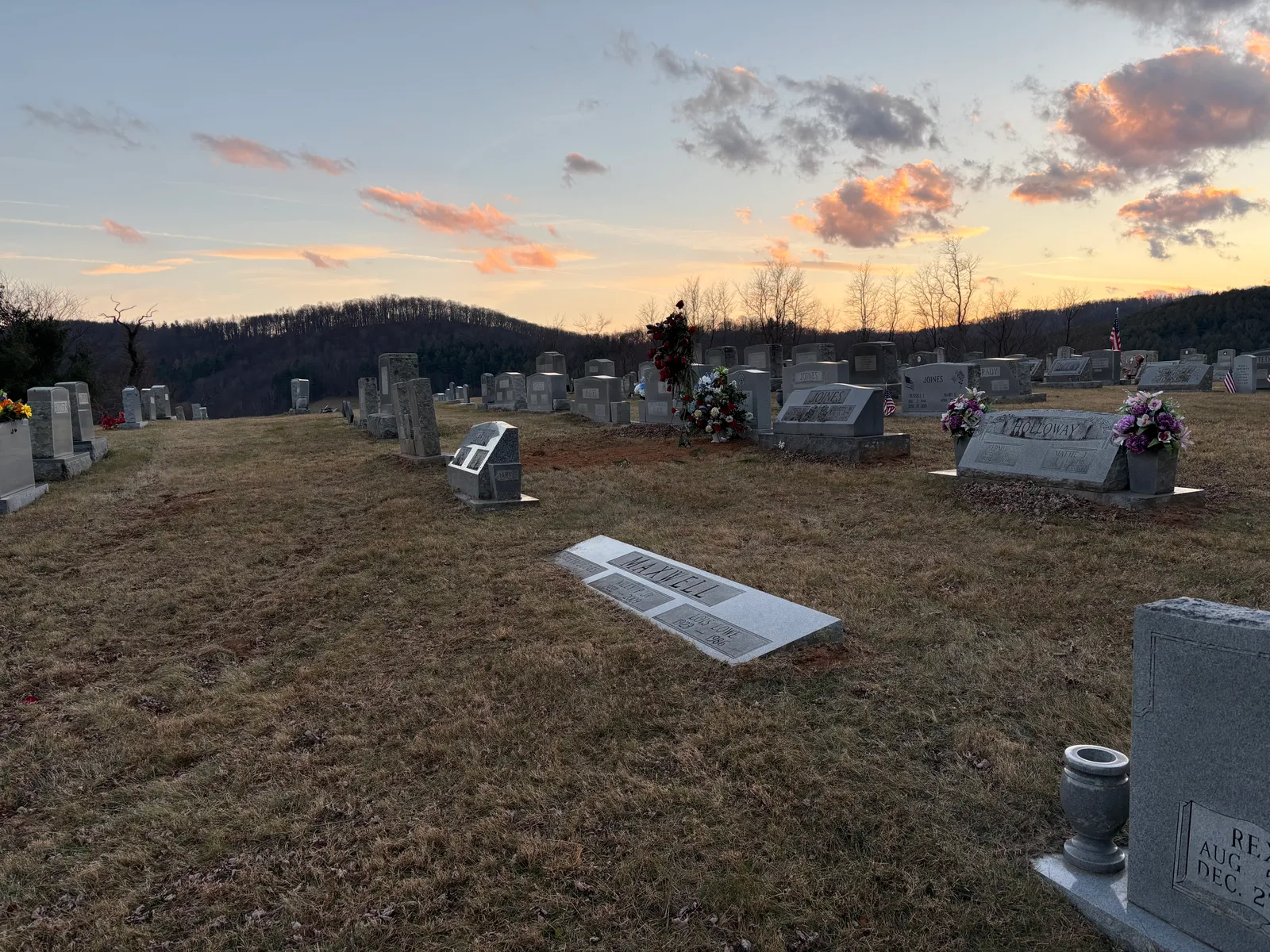 Historic church graveyard near Whitehead Baptist Church